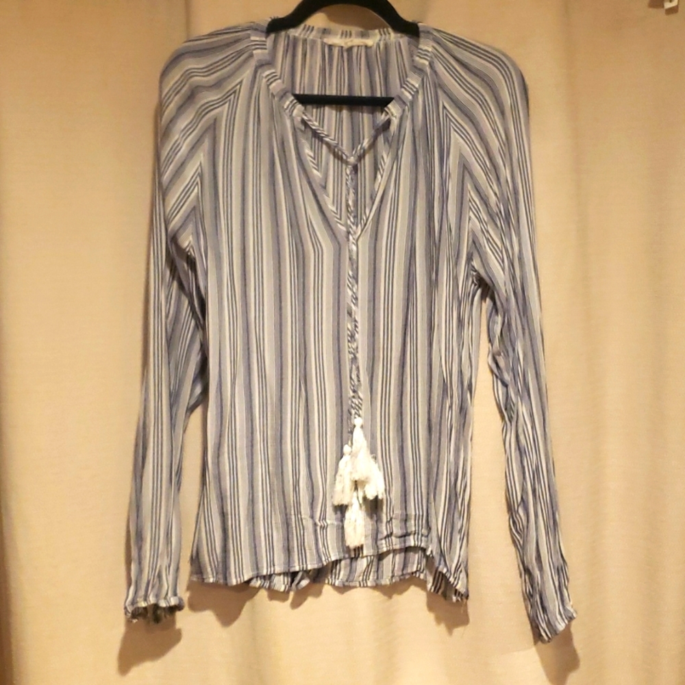 Striped Olivaceous Blouse